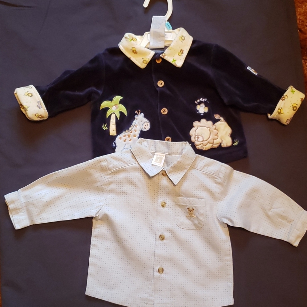 Carter's Velvet Jacket & Shirt Set